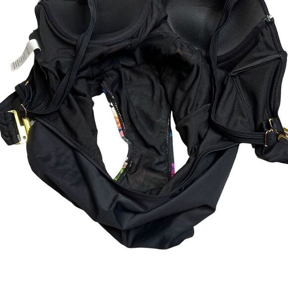 Meet.curve black and floral one piece swimsuit size L - Picture 15 of 16
